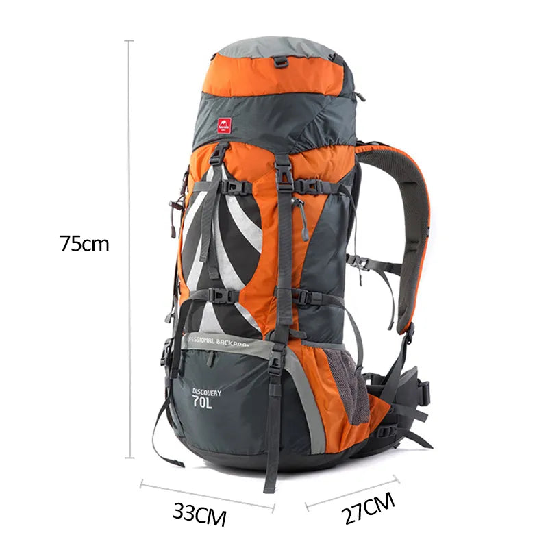 Hikes Gear™ Naturehike Backpack 70L Mountaineering Unisex Rucksack